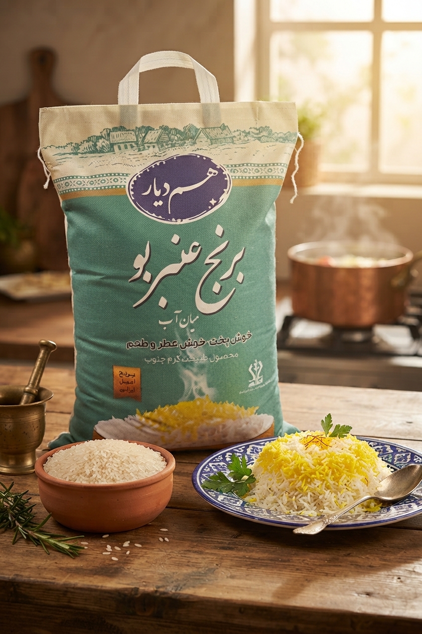 برنج عنبربوی میان آب - 10 کیلوگرم